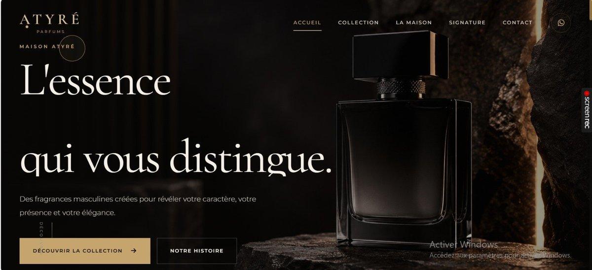 Site web de parfum pret a hébergé html csd et javascript
